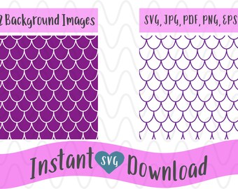 Scallop Pattern SVG, Mermaid Pattern Svg, Shell Background Pattern SVG, SVG Design File, Cut File Silhouette and Cricut