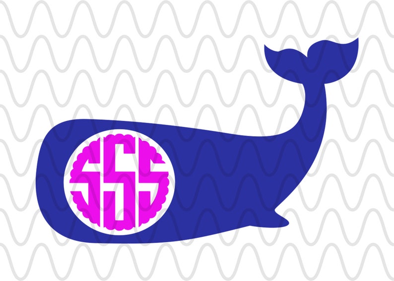 Download Whale Monogram Bundle Mermaid Split tail SVG Cut Files | Etsy