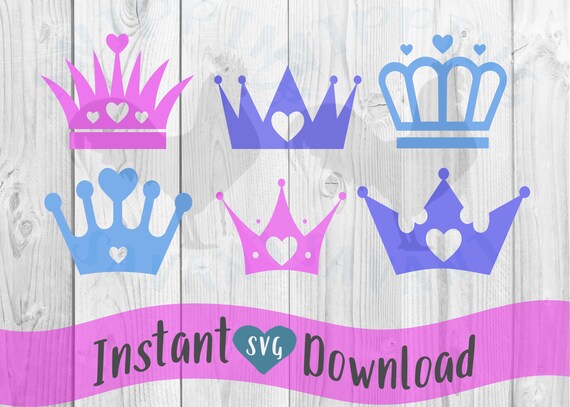 Download Free Princess Crown Crowns Vectors Bundle Clip Art Svg Cut Files Etsy SVG Cut Files