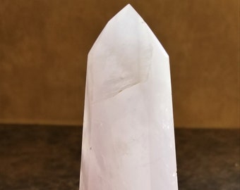 Delicate Pink Rose Quartz Generator 4-1/2 " tall Perfect for Meditation,  Decor, Feng Shui