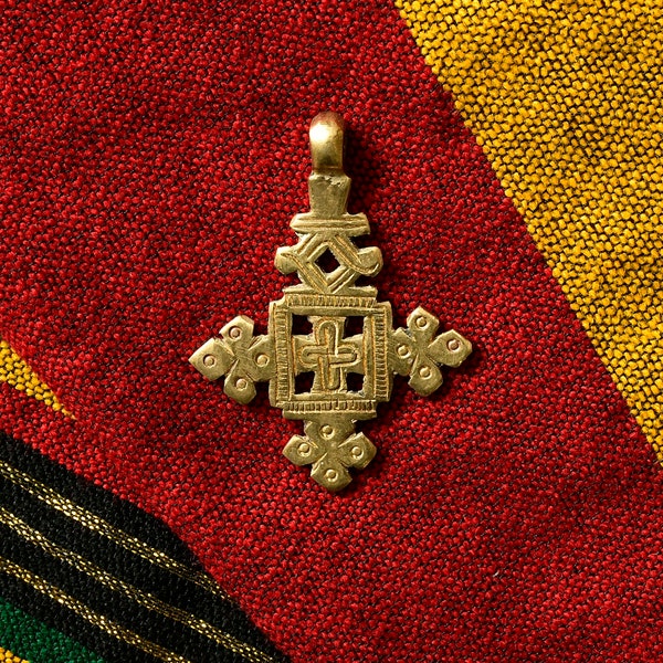 Ethiopian cross pendant necklace African Ethnic Jewelry necklace Rasta Orthodox Cross pendant 99z2