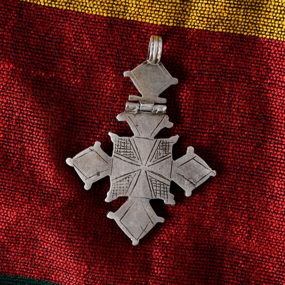 Ethiopian neck cross , African Tribal jewelry , R… - image 4