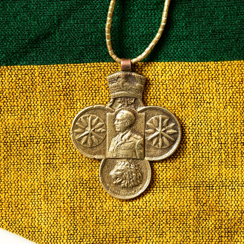 Collier Rasta Pendentif éthiopien Collier Lion de Juda Charme médaille Haile Selassie Corée Rasta collier homme 41 image 7