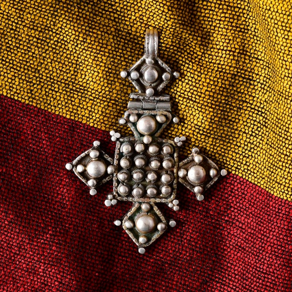 Ethiopian neck cross , African Tribal jewelry , R… - image 3