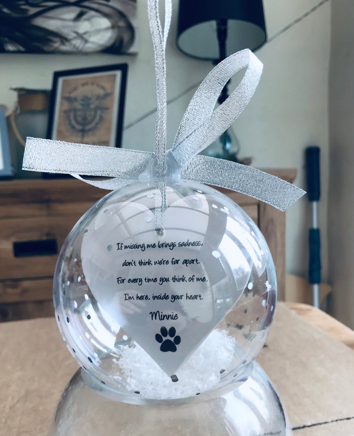 Pet Remembrance Bauble Pet Keepsake Christmas Tree Bauble Etsy UK