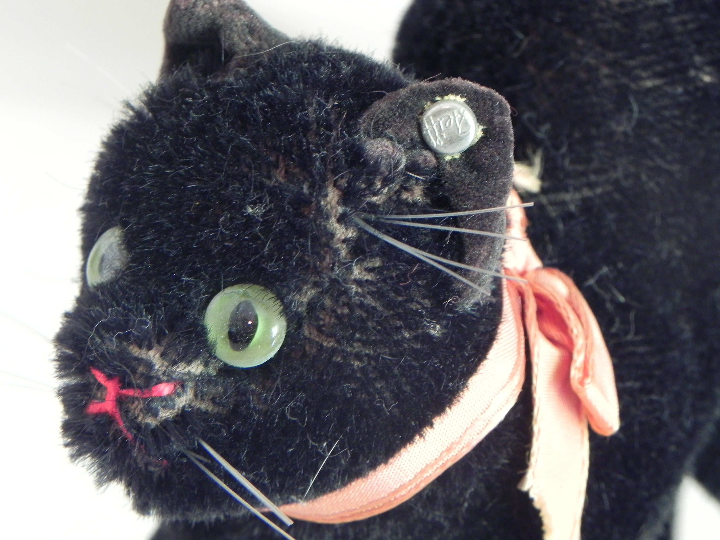 1960's Steiff Halloween Black Cat Standing - Original W
