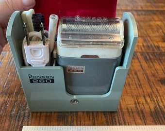 Vintage 1960’s Ronson 260 Super Trim electric razor - works! In original box with brush and cord.