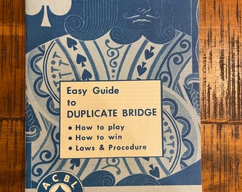 Vintage 1950’s ACBL Easy Guide to Duplicate Bridge brochure