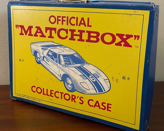 Vintage 1966 Official matchbox Car Collectors 72 Car Case, Vinyl in