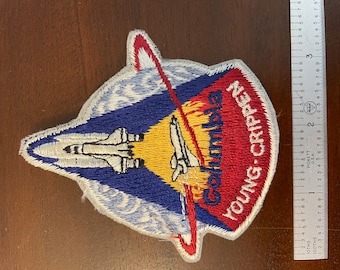 Vintage 1979 Young and Crippen, Columbia Space Shuttle Aufnäher, nie benutzt.