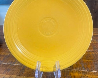 Piatto da portata originale Fiestaware vintage da 9 1/2", Homer Laughlin, del 1936-1949, in giallo.