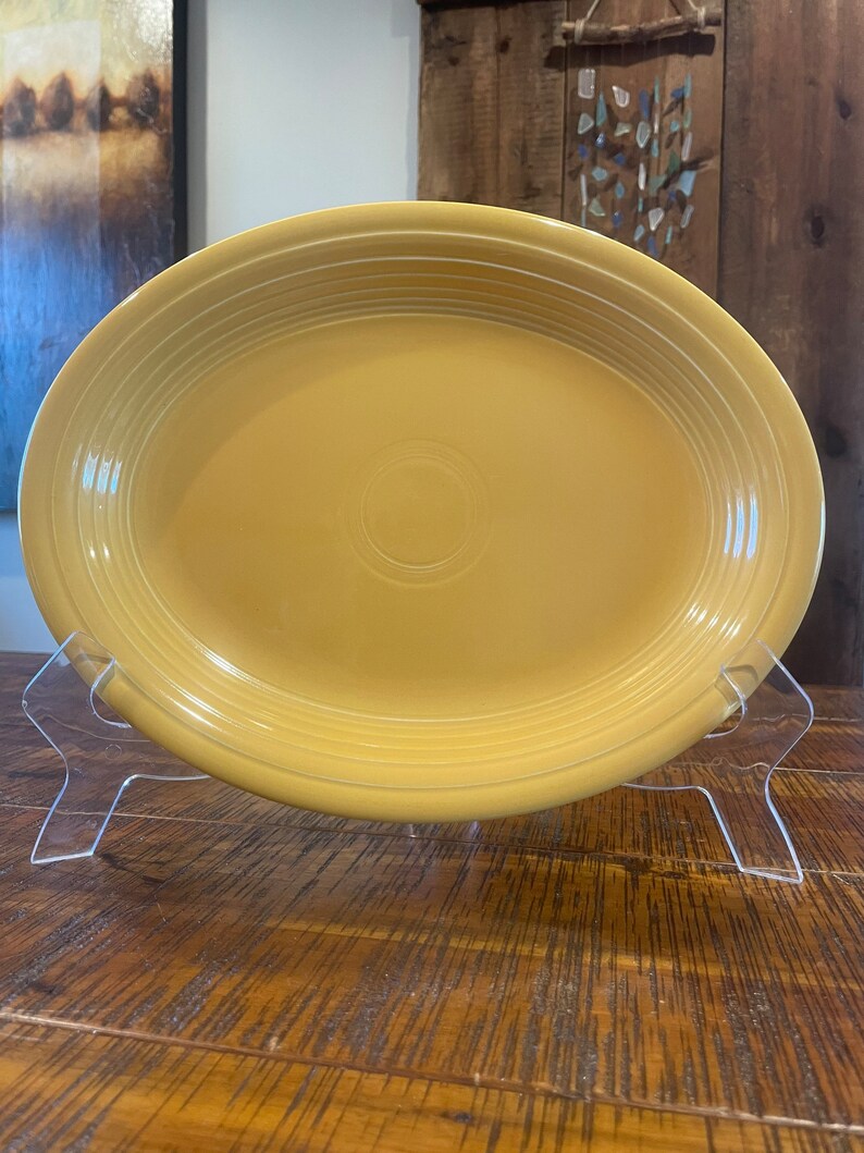 1959 Vintage Genuine Fiestaware 13 Wide Oval Serving Platter Etsy