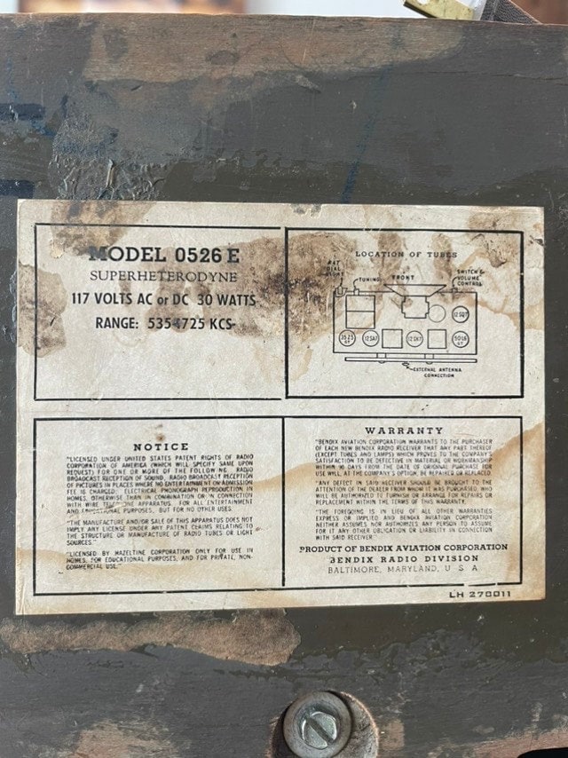 Dynamoteur Bendix Vintage 28 Volts Pour Radio D'avion Continental - Référence DMDFX618 / CQC-21748 - Occasion