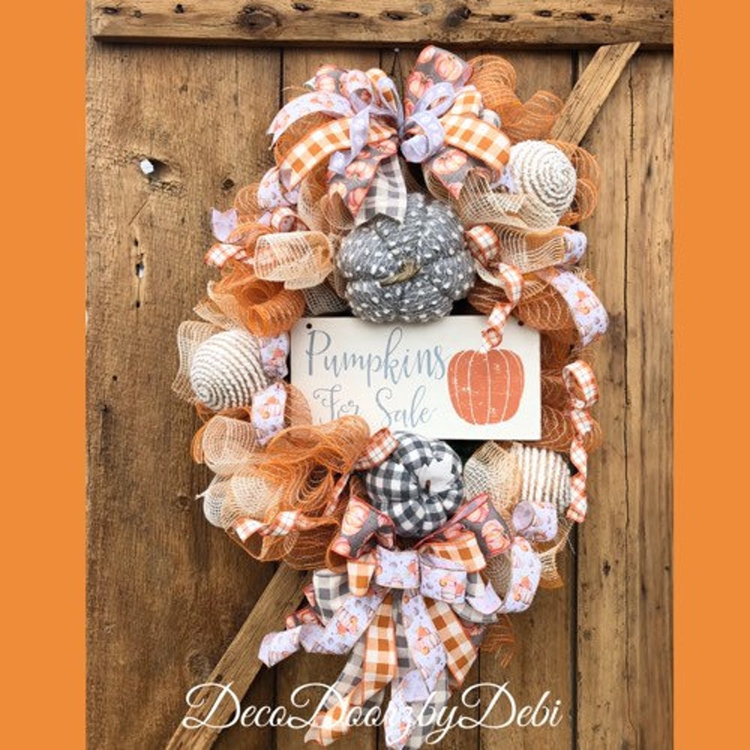 Fall Pumpkin Swag, Farmhouse Autumn Decor - Etsy