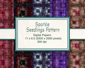 Sparkle Patterns Instant Download Digital Sheet For Artwork, Collage, Journals, Scrapbooking, Miniatures, Paper Crafting