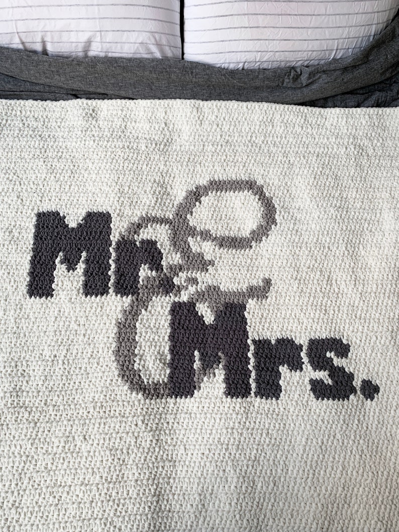 Mr. & Mrs. Blanket CROCHET PATTERN Stitchigan image 3