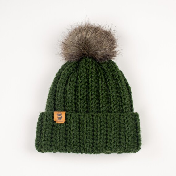 green winter hat