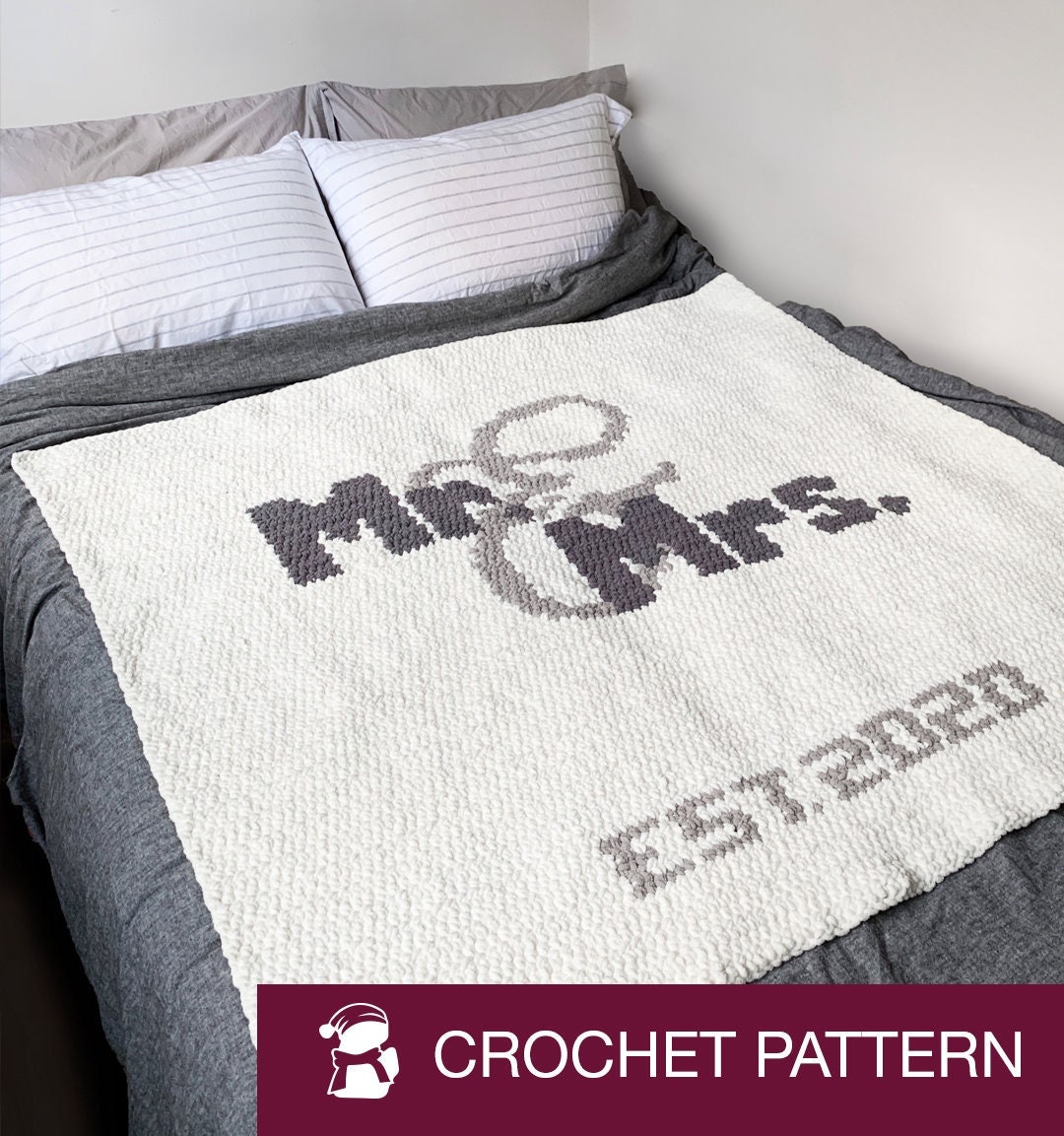 Mr. & Mrs. Blanket CROCHET PATTERN Stitchigan
