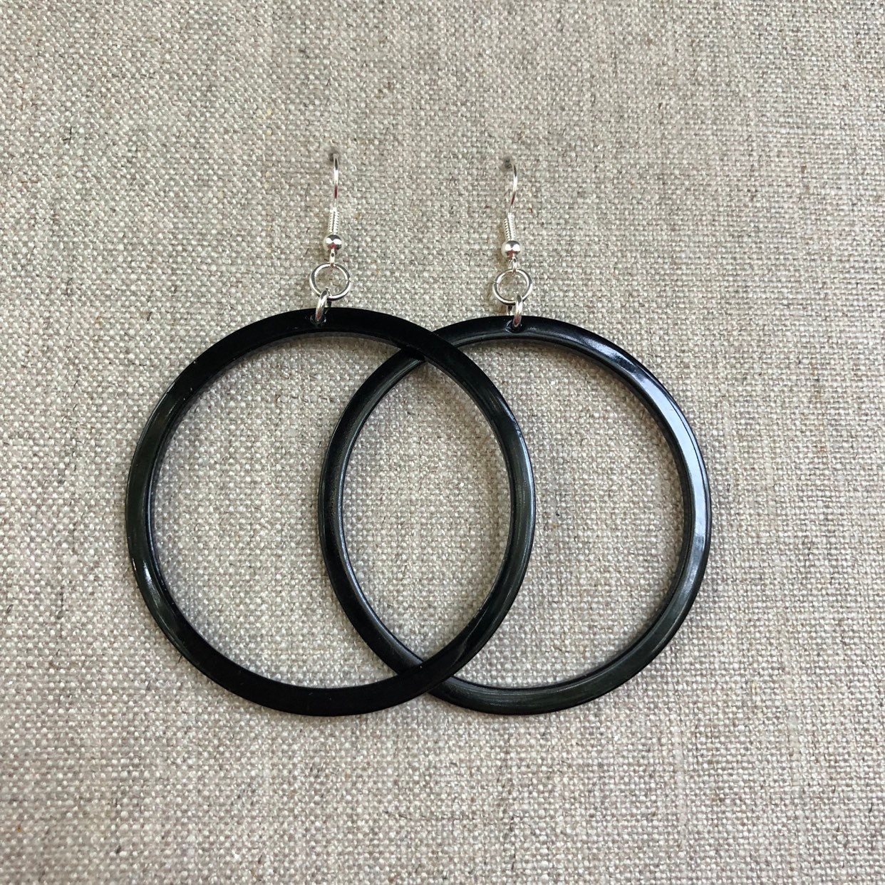 Acrylic hoops extra large hoop earrings black acrylic hoop Etsy