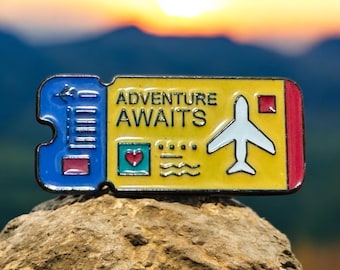 Travel Pin - Enamel Pin - Flight Attendant Gift - Cute Pin - Travel Gift - Small Gift, Travel Pins
