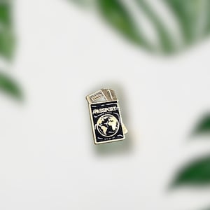 Enamel Passport Pin - Travel Pin - Enamel Pin - Flight Attendant Gift - Cute Pin - Travel Gift - Small Gift - Passport Pin - Travel Pins