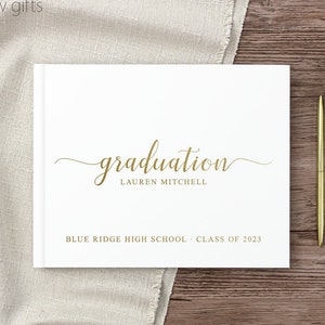Graduation Guest Book, High School Graduation Gift for Graduating Class, Graduation Party Ceremony Well Wishes Photo Book