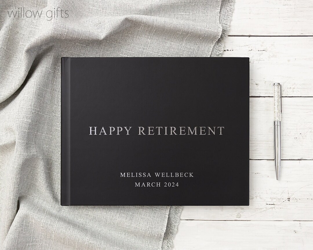 Retirement Guest Book Retirement Party Gift Idea for Leaving Etsy