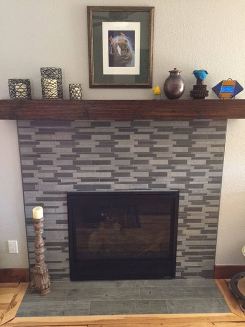 Rustic Fireplace Mantel Distressed Look With A 6 Depth Etsy