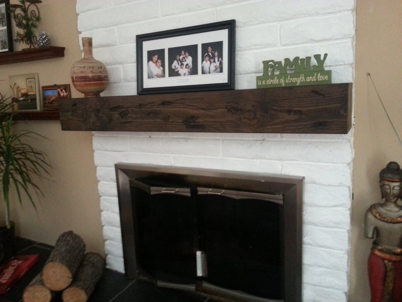 Fireplace Rustic Mantel Beam 7 Height Etsy