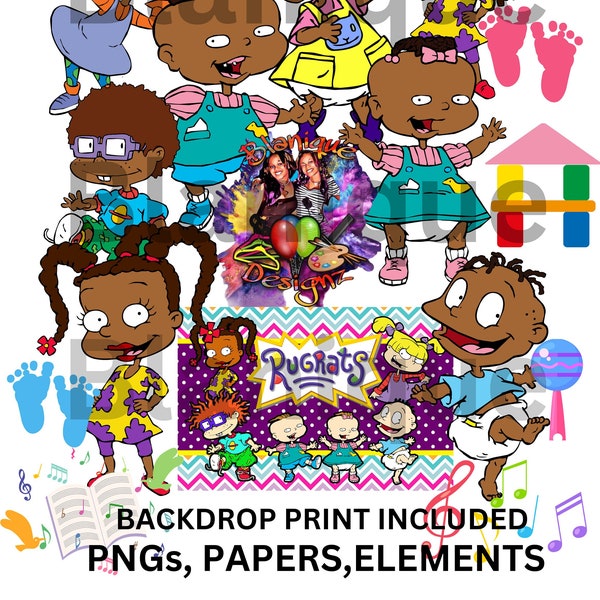 Family Afro Rugrats, Rugrats clipart, Papers, Elements, Rugrats png files, Rugrats baby shower, Birthday, Rugrats Party, Digital Download