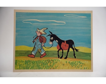 Póster infantil de 12,5 x 10 pulgadas de Cooper Films Silly Joe (1970, estilo vintage)