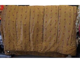 Vtg Ralph Lauren Home Formal Garden Full/Queen Comforter Brown Floral Cotton