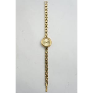 Rare VGC Coach Wristwatch Gold Tone Swiss Quartz 0309 Stainless Floating Dial ES image 1