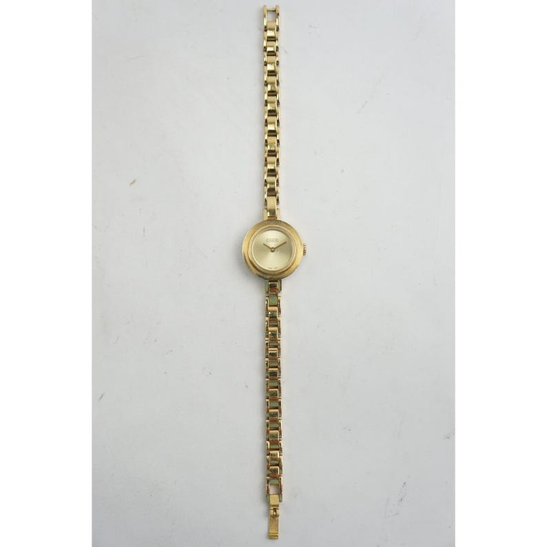 Rare VGC Coach Wristwatch Gold Tone Swiss Quartz 0309 Stainless Floating Dial ES image 1