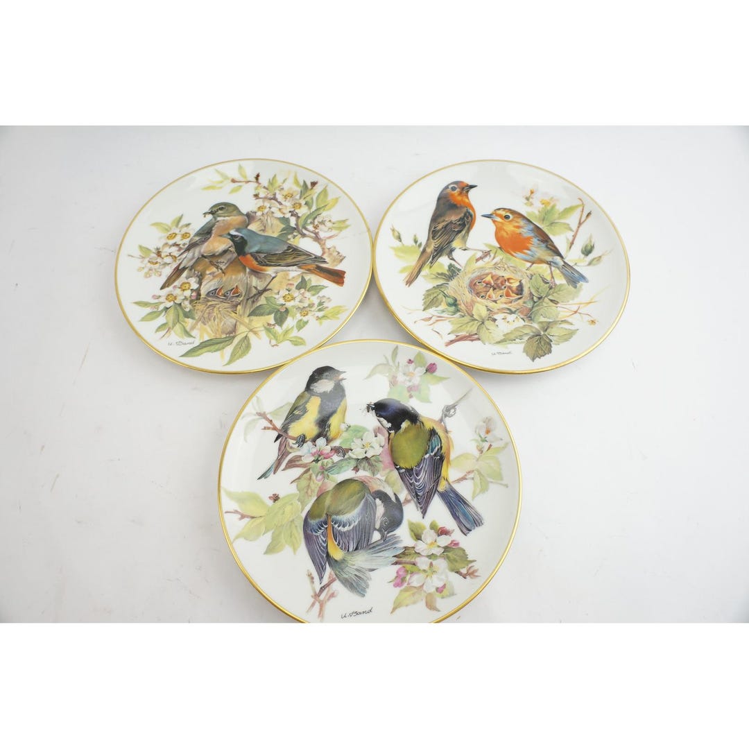 Alt Tirschenreuth WWF Bird Collector Plates 1986 Ursula Band Set Of 3 alt-tirschenreuth-wwf-bird-collector-plates-1986-ursula-band-set-of-3
