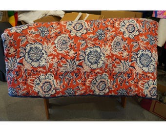 Ralph Lauren Tessa Vermillon Red Floral Color King Paisley Reversible