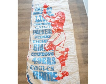 GC Vintage 1970s 80s NFL Football Team Logos Names Sleeping Bag Eagles Rams