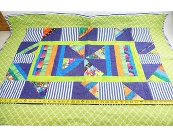 Piecemakers by the Bay Quilt 48x35.5 Multicolor Patchwork Geometric Good