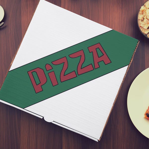 Krusty Krab Pizza Box, Full Size Costume Prop from Spongebob Delivery, 14" Large