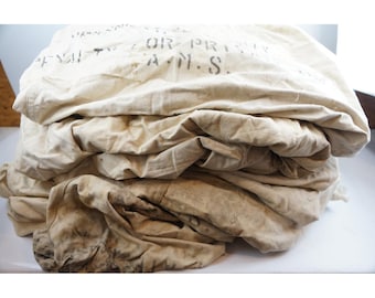 8pc Lot Vintage US Government Property USDA Canvas Mail Bag Beige Utility Fair