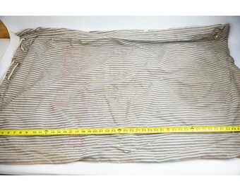 USDA Agricultural Marketing Service Bag Blue Tan Striped Ticking Vintage Fair