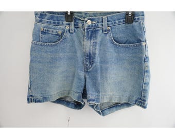 Jordache Denim Shorts Womens 11/12 Blue Light Wash High Rise Vintage Excellent