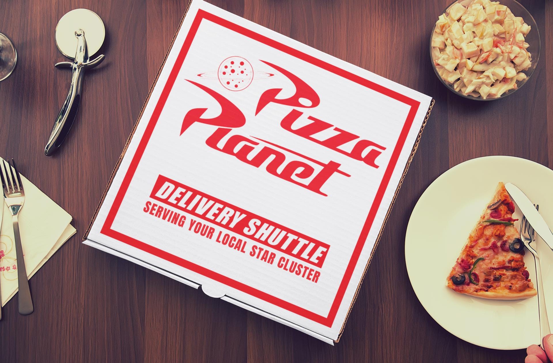 Pizza Planet Full Size Pizza Box Costume Prop From Toy Story, 14