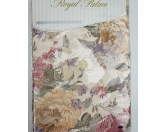 Royal Palace Tablecloth 60x104 Ivory Allysa Floral Tapestry Oval New Open Pack
