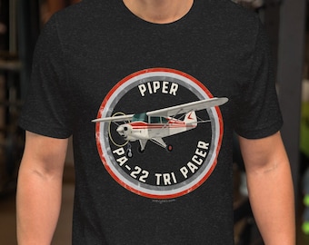 Piper Tri-Pacer Red Airplane Unisex t-shirt