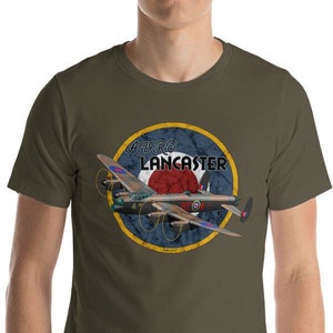 Camiseta unissex de manga curta AVRO Lancaster Airplane