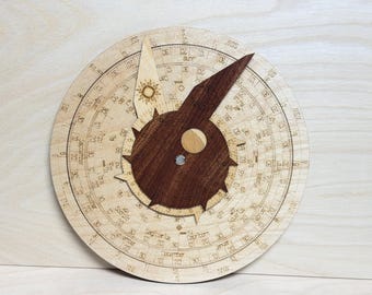 Lunar Volvelle Giant Size : Moon Phase Calendar