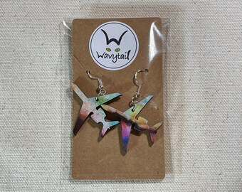 Business Jet Airplane Dangly Earrings