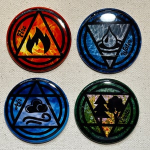 Four Elements  2.25&quot; Magnets/Buttons
