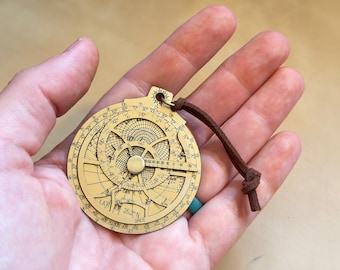 Micro Brass Astrolabe (2" Diameter, Single Plate)